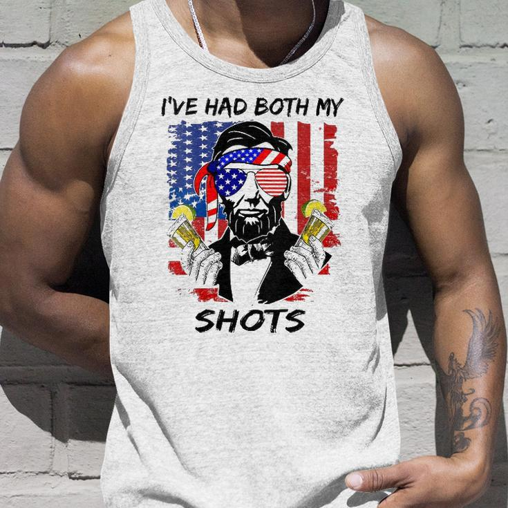 Womens Lincoln 4Th Of July Ive Had Both My Shots Men Women V-Neck Tank Top Gifts for Him