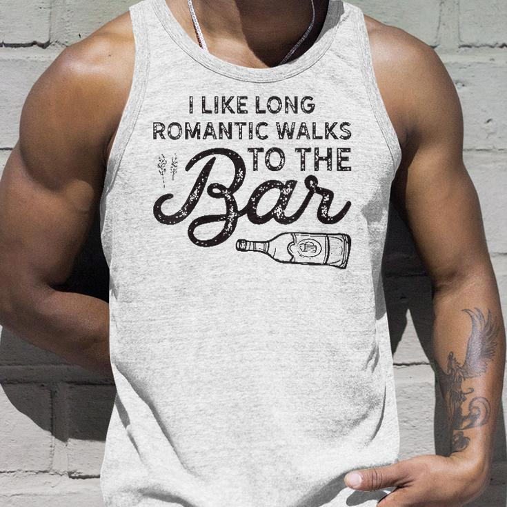 Womens I Like Long Romantic Walks To The Bar Drinking Tank Top Gifts for Him
