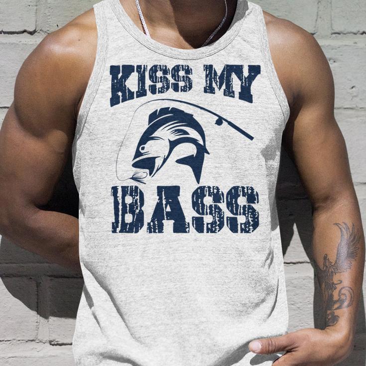 Love Fishing Kiss My Bass Unisex Tank Top Gifts for Him