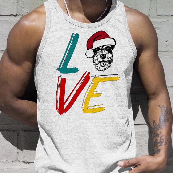 Love My Xmas Miniature Schnauzer Unisex Tank Top Gifts for Him