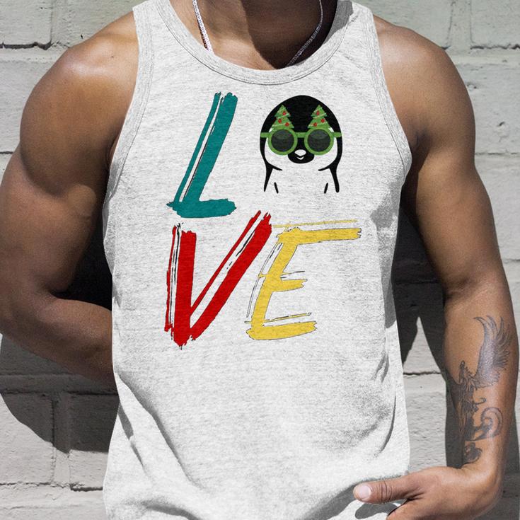 Love The Xmas Penguin Unisex Tank Top Gifts for Him