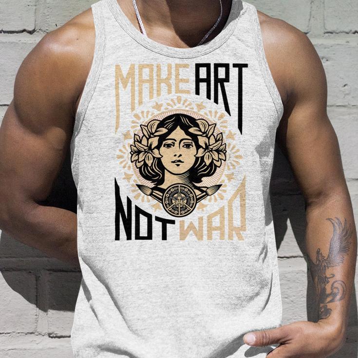 Make Art Not War Symbol Unisex Tank Top Gifts for Him