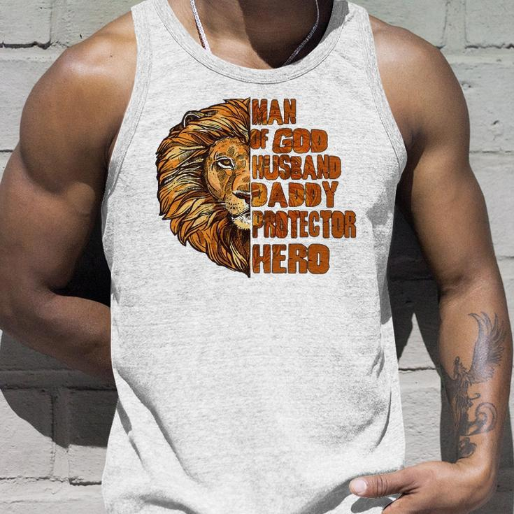 Man Of God Father Daddy Hero Husband Unisex Tank Top Gifts for Him