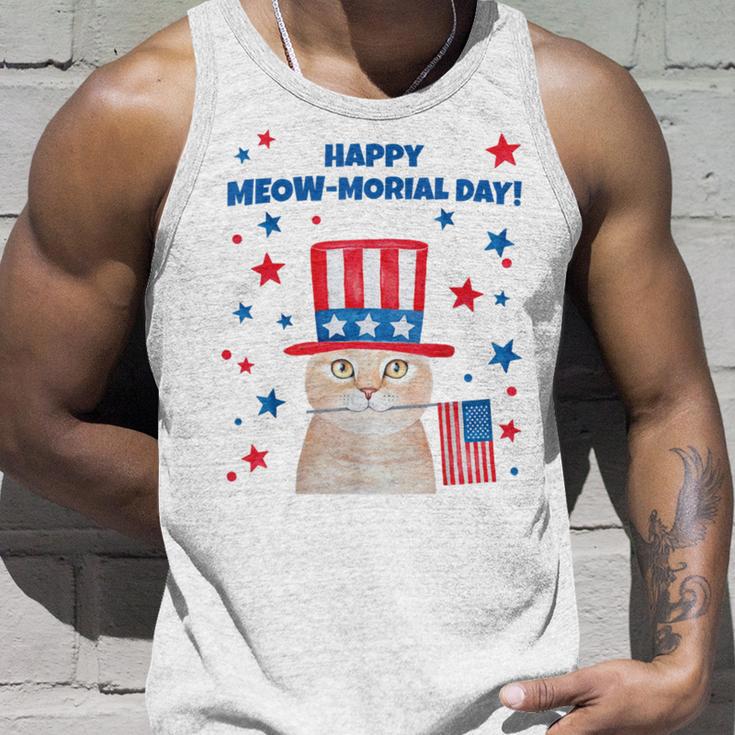 Memorial Day Cat Meowmorial Day Unisex Tank Top Gifts for Him