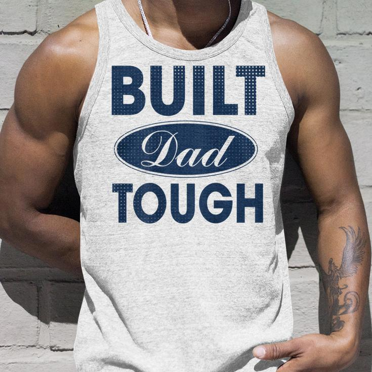 Mens Built Dad Tough Build Dad Car Guys Mechanic Workout Gym V2 Unisex Tank Top Gifts for Him