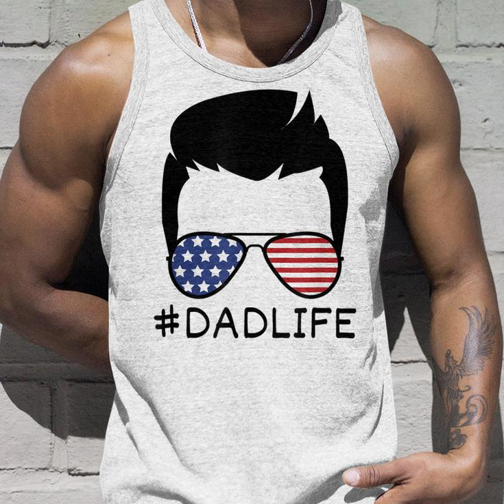 Mens Patriotic Dad 4Th Of July Usa American Flag Sunglasses 2021 Unisex Tank Top Gifts for Him