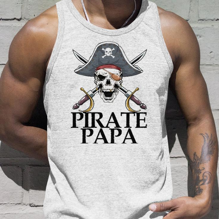 Mens Pirate Papa Captain Sword Gift Funny Halloween Unisex Tank Top Gifts for Him