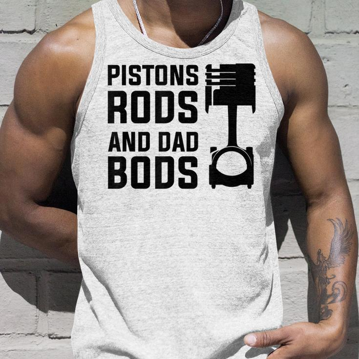 Mens Pistons Rods And Dad Bods Unisex Tank Top Gifts for Him