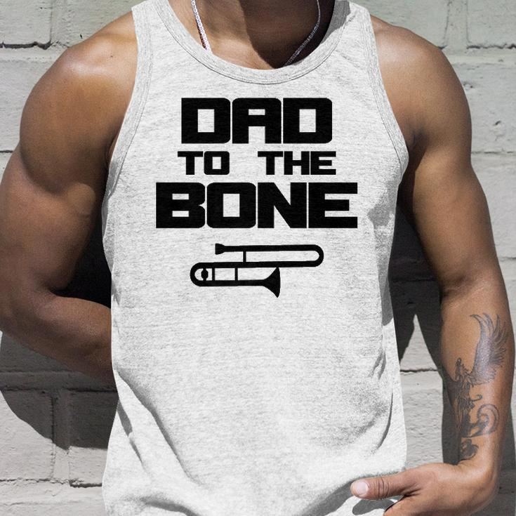 Mens School Marching Band Parent Funny Trombone Dad Unisex Tank Top Gifts for Him