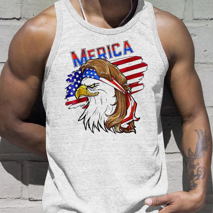 Merica Eagle American Flag Mullet Hair Redneck Hillbilly Unisex Tank Top Gifts for Him