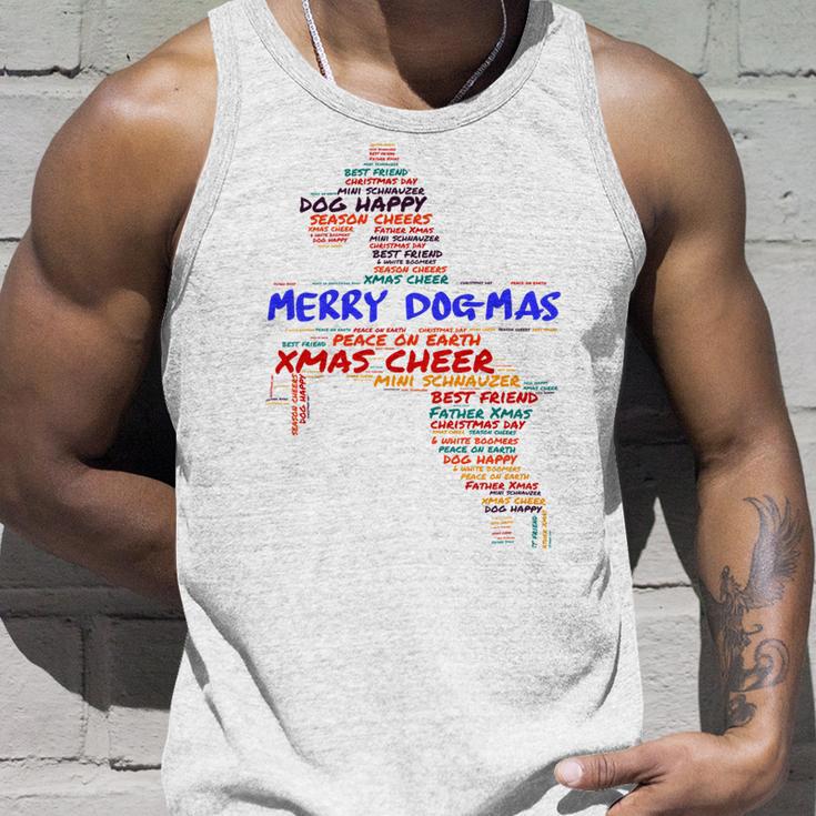 Merry Dog-Mas Miniature Schnauzer Unisex Tank Top Gifts for Him