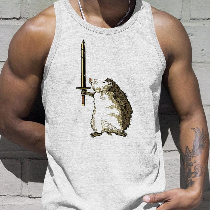 Mighty Hedgehog With Long Sword Unisex Tank Top Gifts for Him