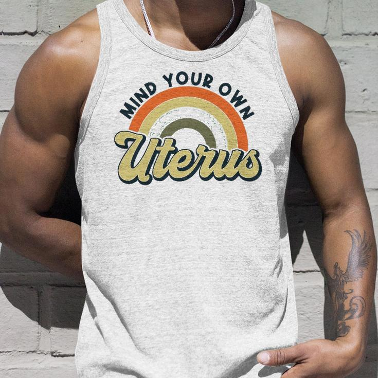 Mind Your Own Uterus Rainbow My Uterus My Choice Unisex Tank Top Gifts for Him
