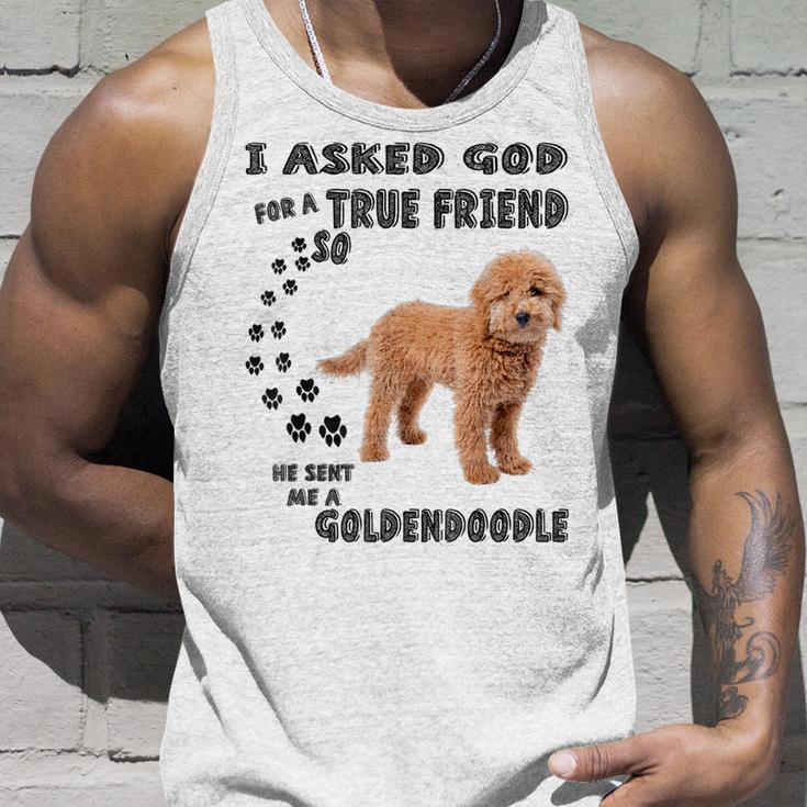 Mini Goldendoodle Quote Mom Doodle Dad Art Cute Groodle Dog Unisex Tank Top Gifts for Him