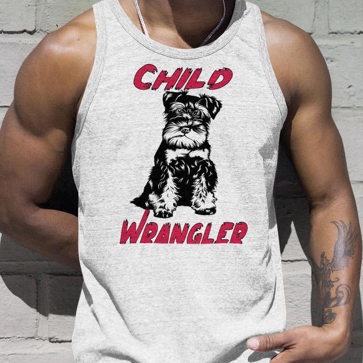 Miniature Schnauzer At Home Child Wrangler Multi Tasking Dog Unisex Tank Top Gifts for Him