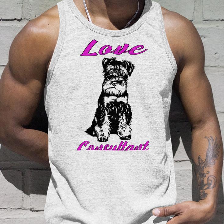 Miniature Schnauzer At Home Love Consultant Multi Tasking Dog Unisex Tank Top Gifts for Him