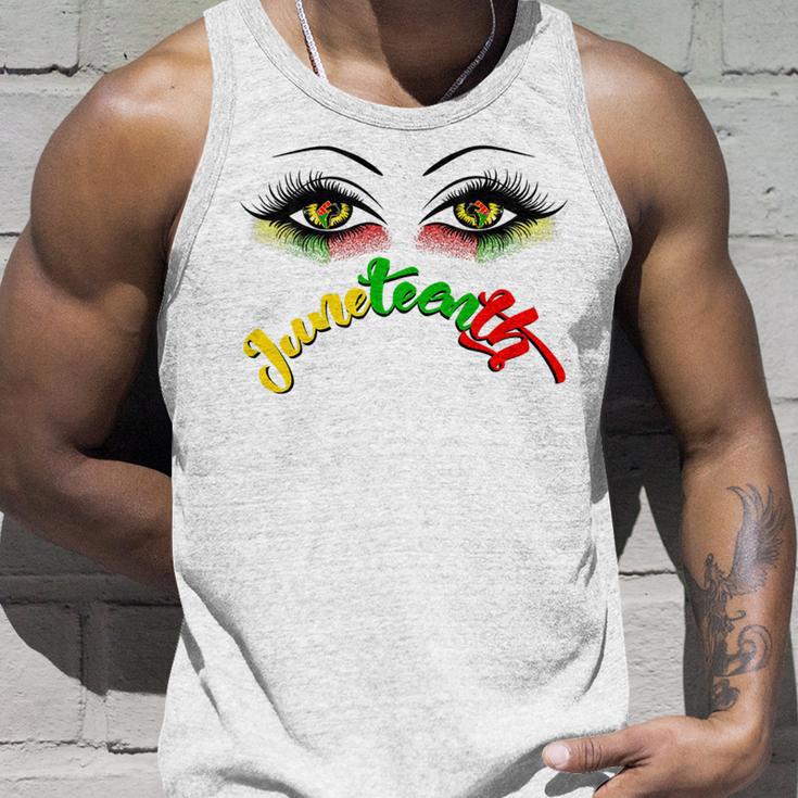 Official Bright Eyes Juneteenth African American Eye Black Flag Unisex Tank Top Gifts for Him