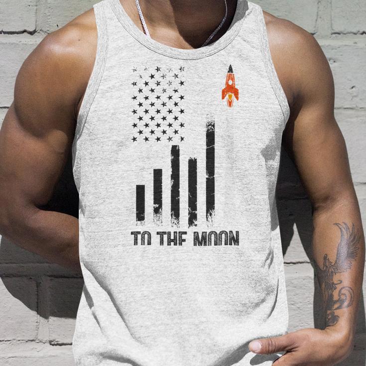 Official To The Moon Distressed Us Flag Stock Market Amc Gme Investor Cryptocurrency Investor Funny Unisex Tank Top Gifts for Him