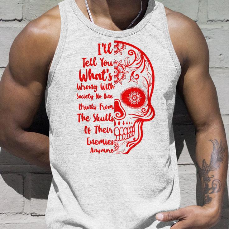 Official Wrong Society Drink From The Skull Of Your Enemies V3 Unisex Tank Top Gifts for Him