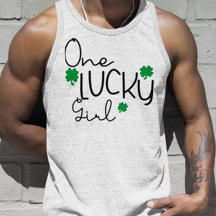 One Lucky Girl Funny St Patrick Day Unisex Tank Top Gifts for Him