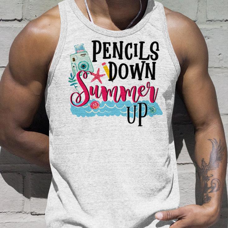 Pencils Down Summer Up Unisex Tank Top Gifts for Him