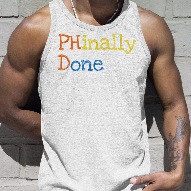 Phinally Done Unisex Tank Top Gifts for Him