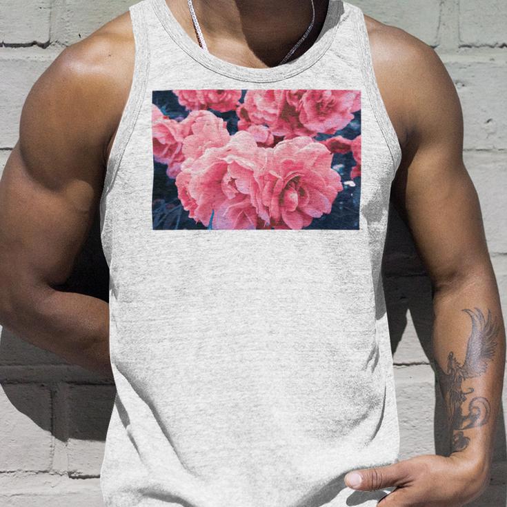 Pink Roses In Garden Unisex Tank Top Gifts for Him