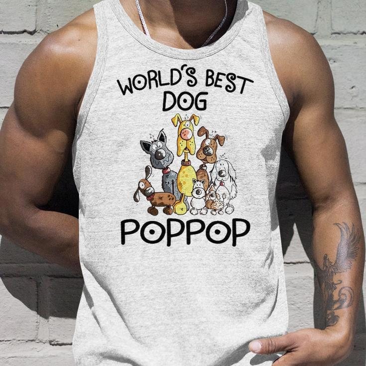 Poppop Grandpa Gift Worlds Best Dog Poppop Unisex Tank Top Gifts for Him