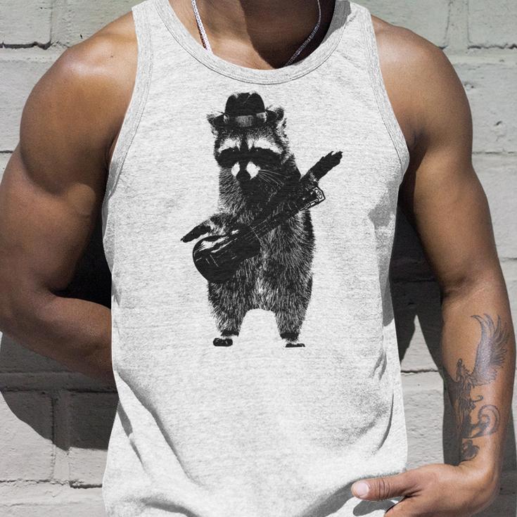 Raccoon Wielding Ukulele Unisex Tank Top Gifts for Him