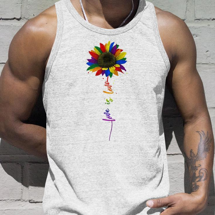 Rainbow Sunflower Love Is Love Lgbt Gay Lesbian Pride Unisex Tank Top Gifts for Him