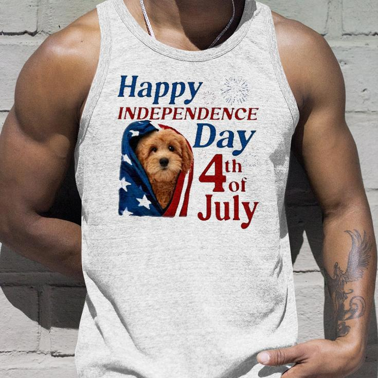 Red Goldendoodle Happy Independence Day 4Th Of July American Flag Tank Top Gifts for Him