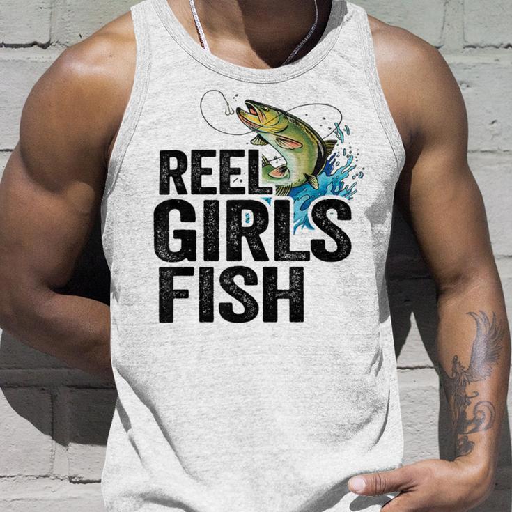 Reel Girl Fish Unisex Tank Top Gifts for Him