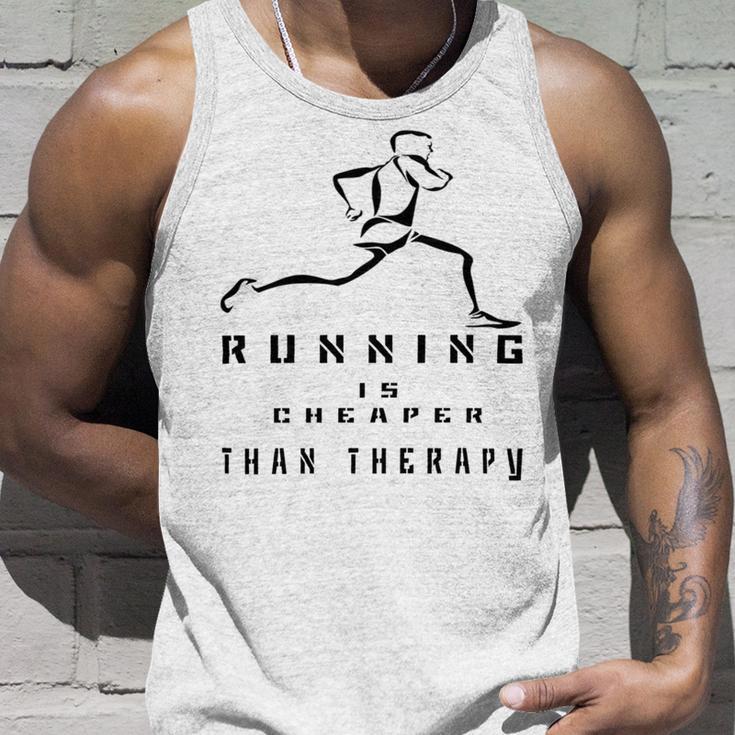 Running Is Cheaper Than Therapy A Celebration Of Running Unisex Tank Top Gifts for Him