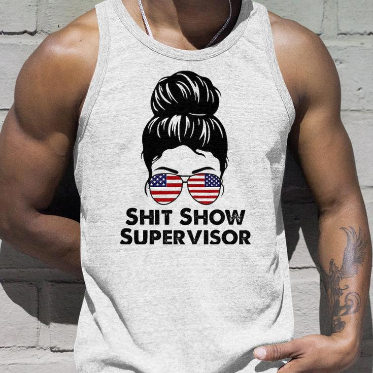 Shit Show Supervisor Funny Mom Dad Boss Manager Teacher Unisex Tank Top Gifts for Him