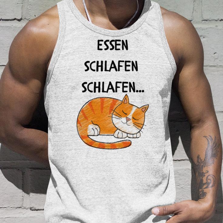 Sleepy Cat Unisex Tank Top Gifts for Him