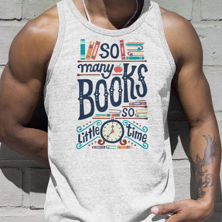 So Many Books So Little Time 230 Trending Shirt Unisex Tank Top Gifts for Him