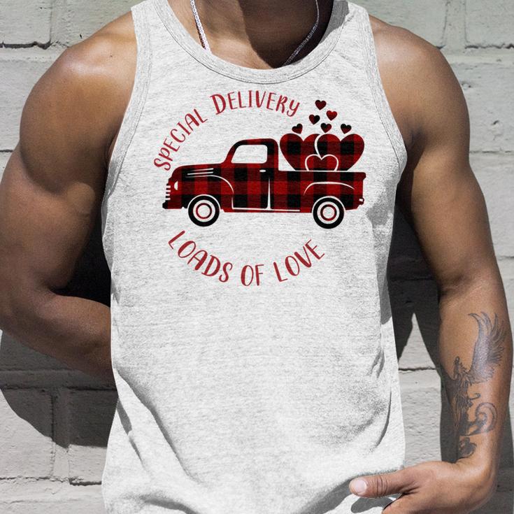 Special Delivery Valentines Car Red Plaid Unisex Tank Top Gifts for Him