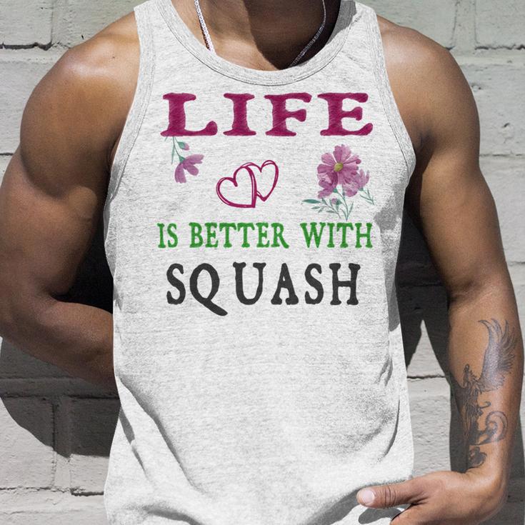 Squash Sport Lover Life Is Better With Squash Unisex Tank Top Gifts for Him