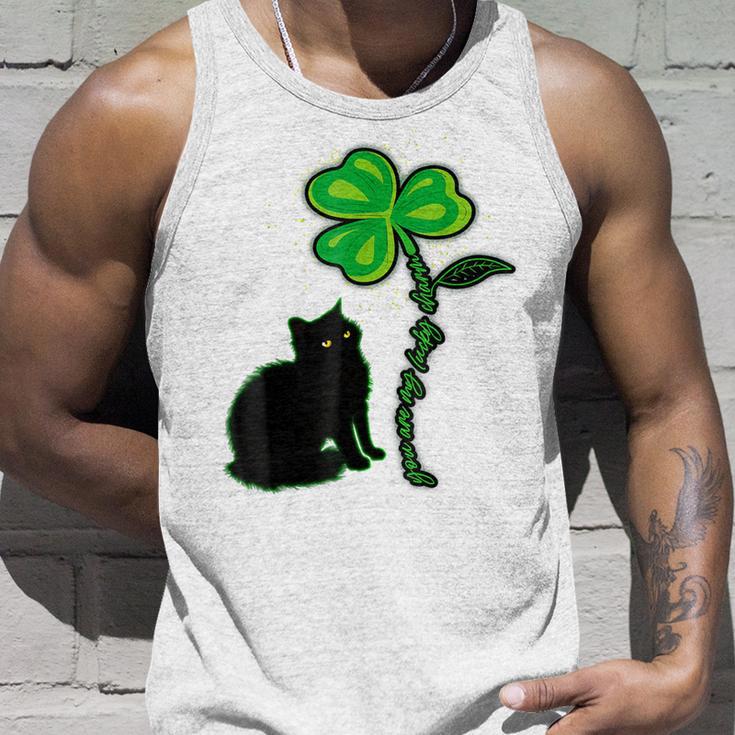 St Patricks Day Black Cat My Lucky Charm Unisex Tank Top Gifts for Him