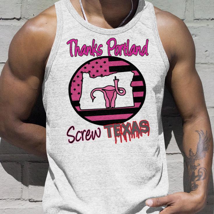 Thanks Portland Screw Texas Mind Your Own Uterus Unisex Tank Top Gifts for Him