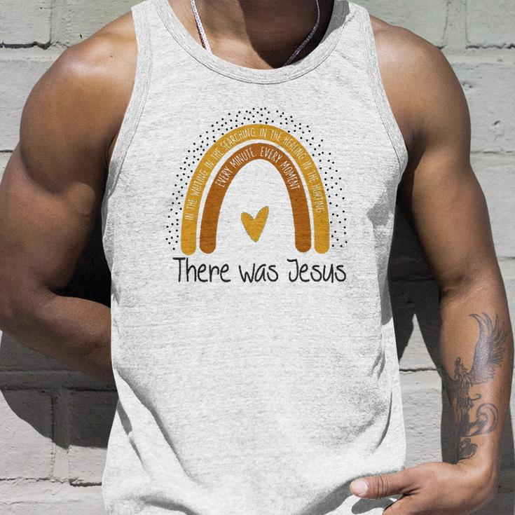 There Was Jesus Polka Dot Boho Rainbow Christian Easter Day Unisex Tank Top Gifts for Him
