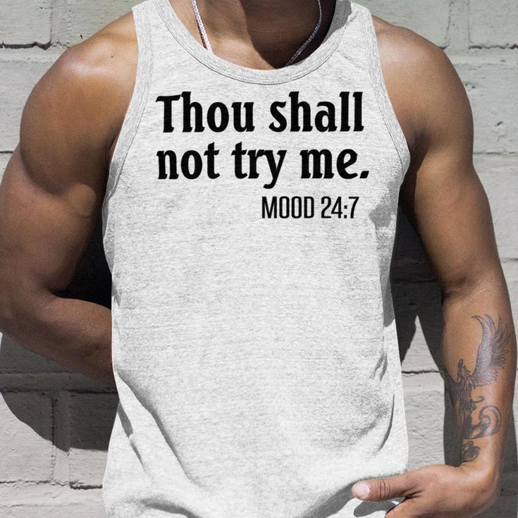 Thou Shall Not Try Me Mood Unisex Tank Top Gifts for Him