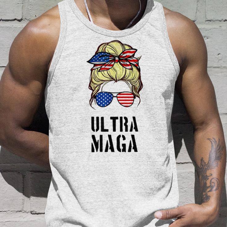 Ultra Mega Messy Bun 2022 Trump Republicans Conservatives Unisex Tank Top Gifts for Him