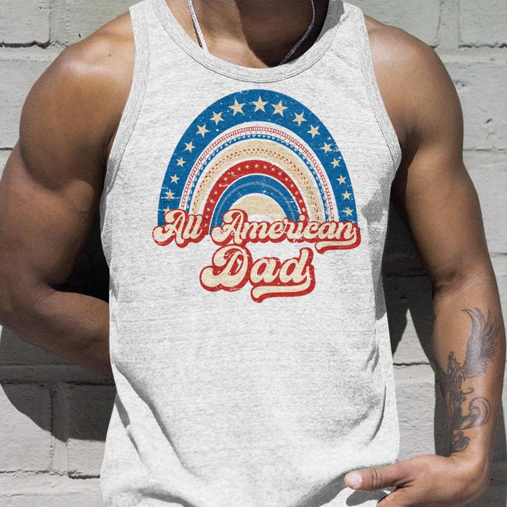 Us Flag Rainbow All American Dad 4Th Of July Mothers Day Unisex Tank Top Gifts for Him