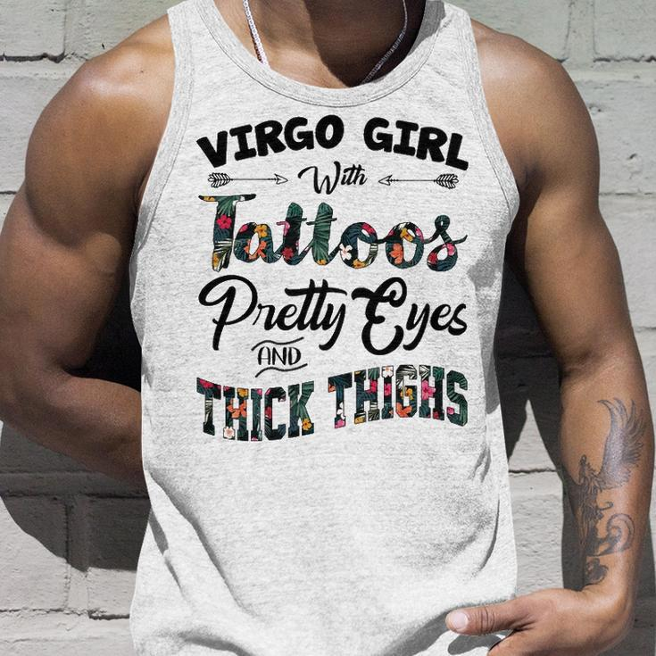 Virgo Girl Gift Virgo Girl With Tattoos Pretty Eyes And Thick Thighs Unisex Tank Top Gifts for Him