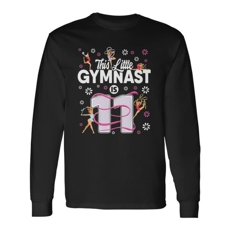 11 Years Old Gymnast 11Th Birthday Girl Tumbling Gymnastics Long Sleeve T-Shirt T-Shirt Gifts ideas
