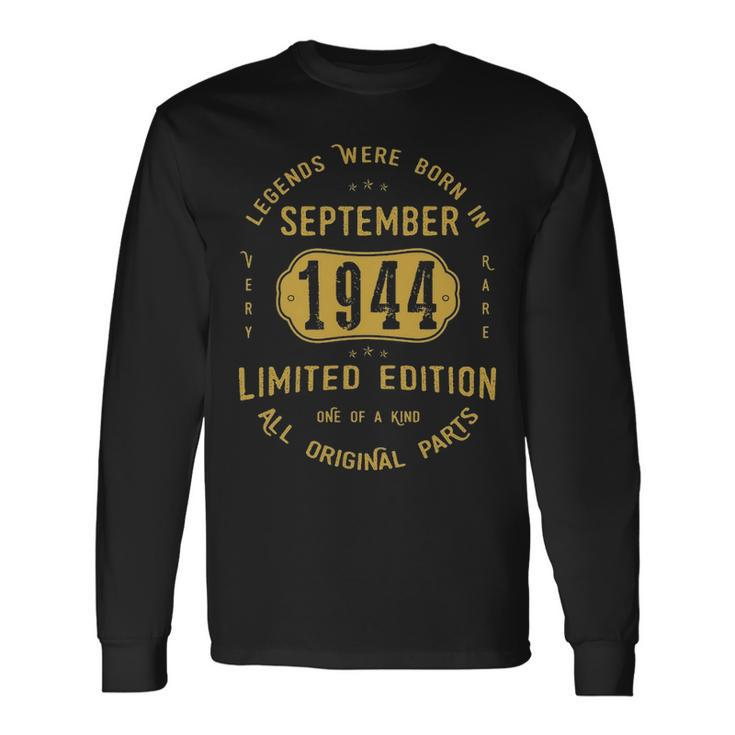 1944 September Birthday 1944 September Limited Edition Long Sleeve T-Shirt