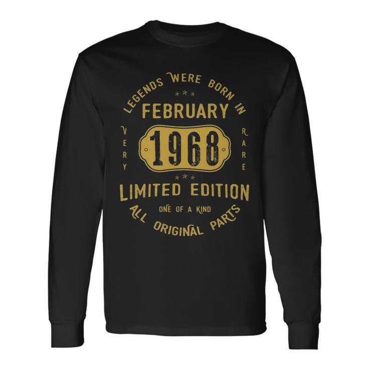 1968 February Birthday 1968 February Limited Edition Long Sleeve T-Shirt