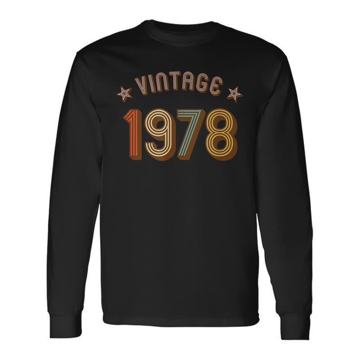 1978 Vintage Seventies 70S Retro Birthday Long Sleeve T-Shirt
