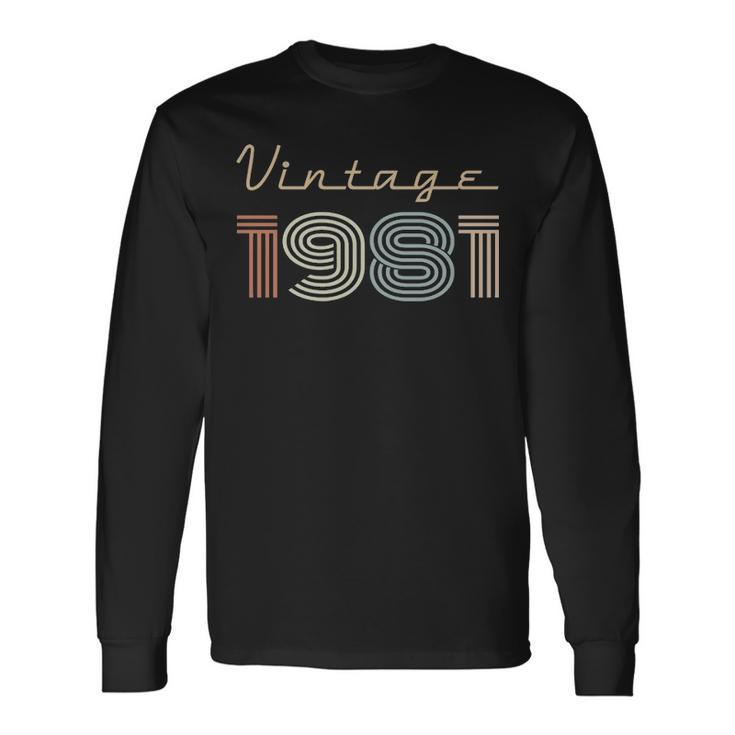 1981 Birthday Vintage 1981 Long Sleeve T-Shirt